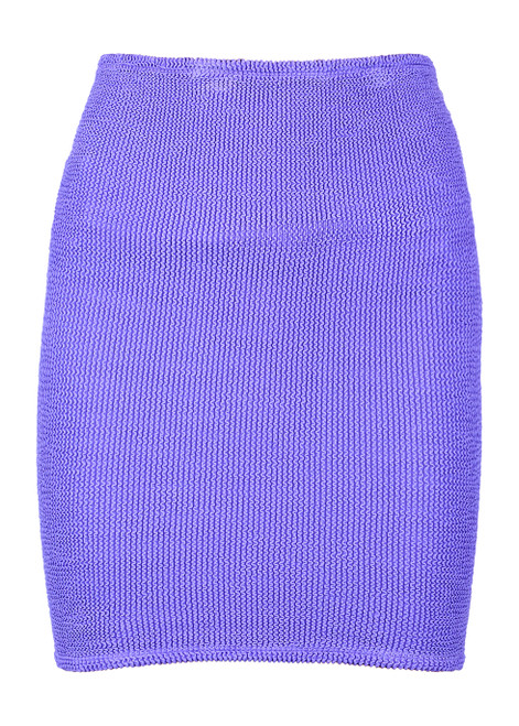 HUNZA G-Lilac seersucker mini skirt