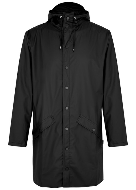 RAINS-Long matte rubberised raincoat