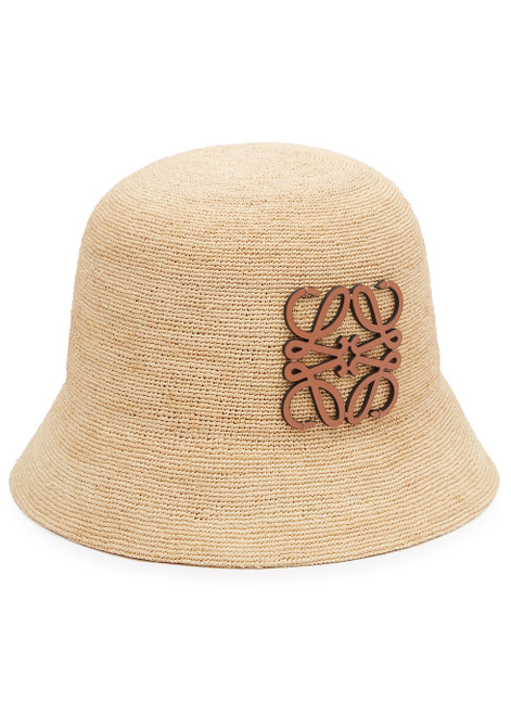 LOEWE-X Paula's Ibiza Anagram sand raffia bucket hat	