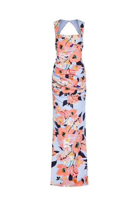 ADRIANNA PAPELL-Print crepe gown