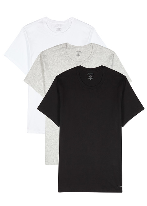 CALVIN KLEIN-Cotton-jersey T-shirt - set of three