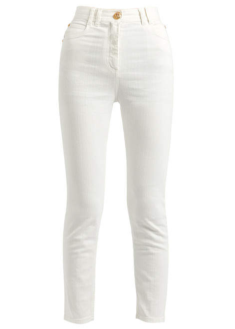 BALMAIN-White skinny jeans