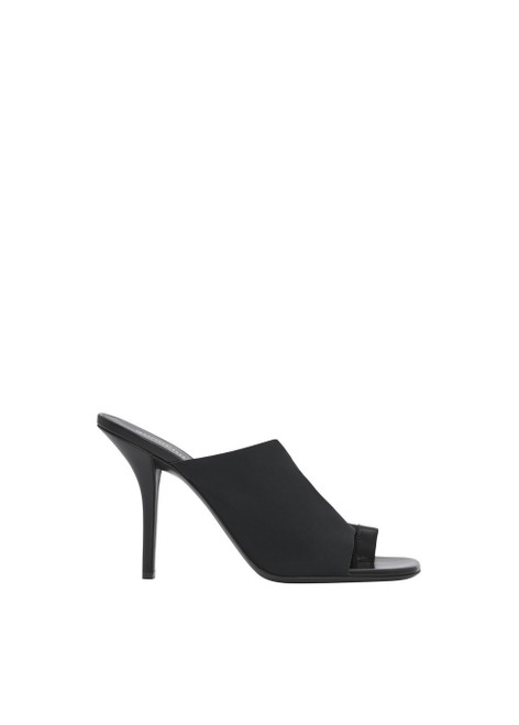 BURBERRY-Stretch jersey and leather mules