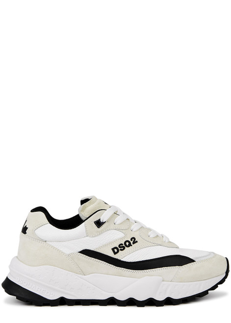 DSQUARED2-Free panelled leather sneakers