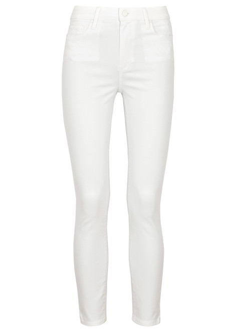 PAIGE-Hoxton Crop white skinny jeans