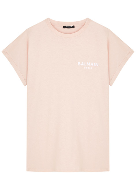 BALMAIN-Logo cotton T-shirt