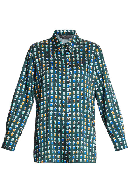 MARINA RINALDI-Printed twill shirt