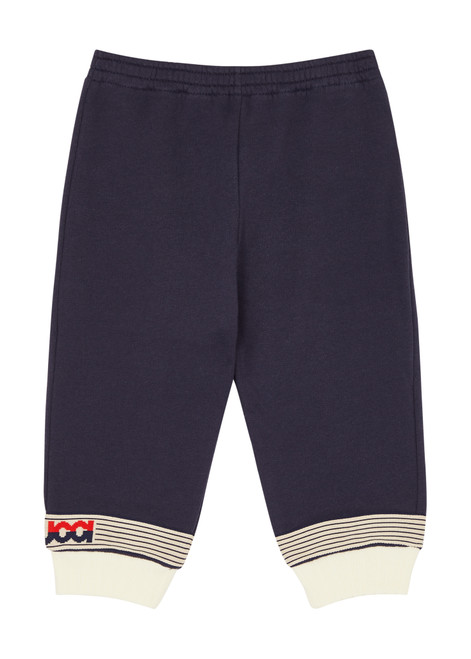 GUCCI-KIDS Logo cotton sweatpants 