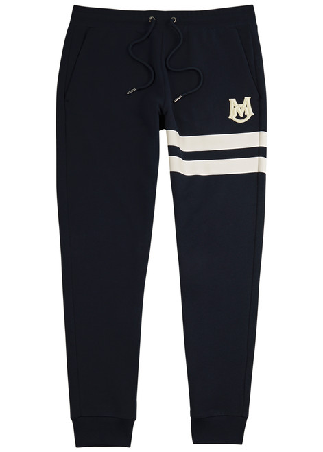MONCLER-Striped logo cotton sweatpants 