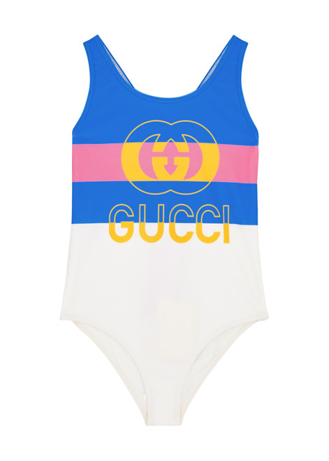 GUCCI-KIDS Logo-print swimsuit 