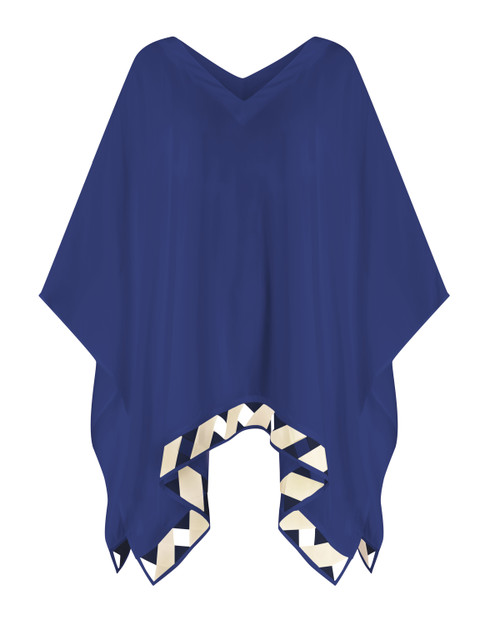 VALIMARE-Tulum bandage poncho blue