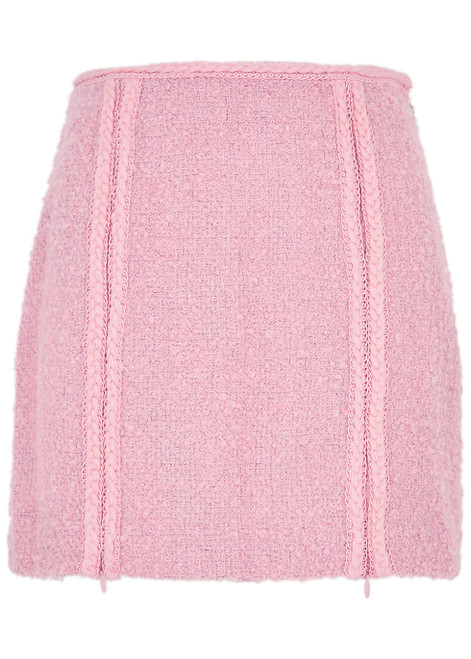 ROTATE BIRGER CHRISTENSEN-Lina pink bouclé mini skirt