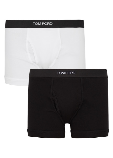 TOM FORD-Logo stretch-cotton boxer briefs - set of two