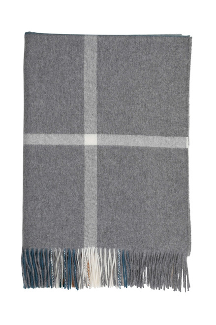 JOHNSTONS OF ELGIN-Check cashmere throw