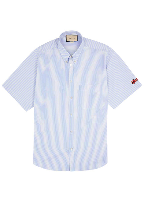 GUCCI-Striped cotton shirt