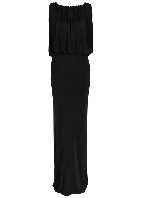 SAINT LAURENT-Ruched jersey gown 