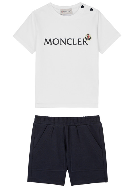 MONCLER-KIDS Stretch-cotton T-shirt and shorts set