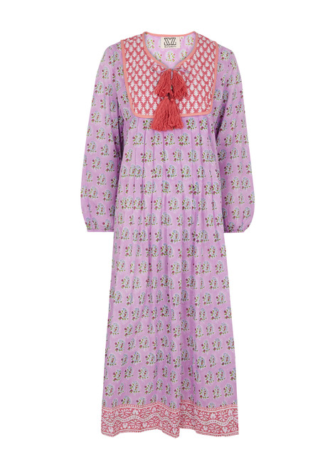 SZ BLOCKPRINTS-Kitty printed cotton midi dress