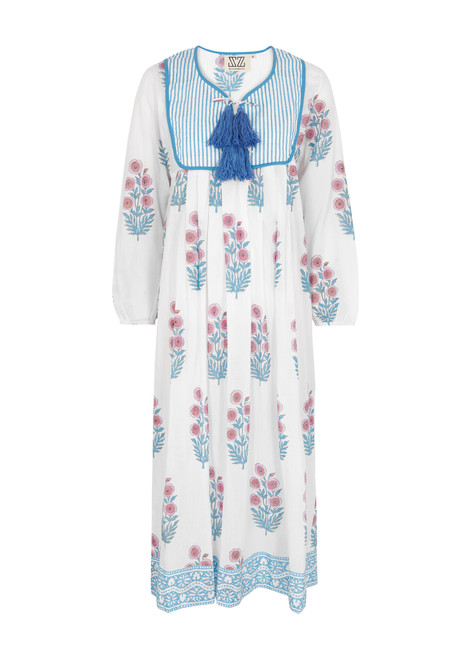 SZ BLOCKPRINTS-Kitty printed cotton midi dress