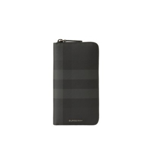 BURBERRY-Check zip wallet