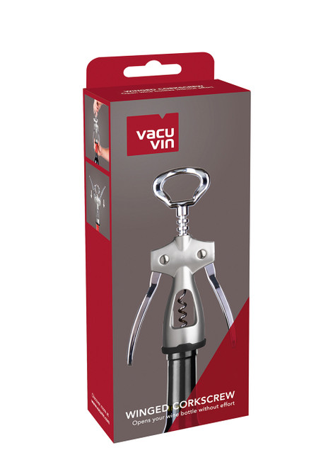 VACU VIN-Winged Corkscrew Silver