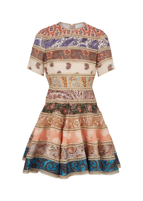 ZIMMERMANN-Devi printed linen mini dress