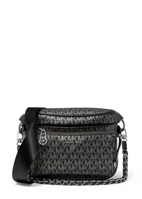 MICHAEL MICHAEL KORS-Slater medium metallic logo sling pack