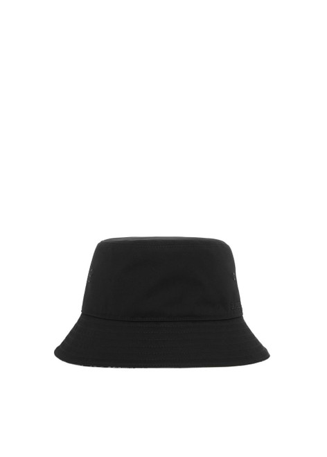 BURBERRY-Embroidered logo cotton gabardine bucket hat