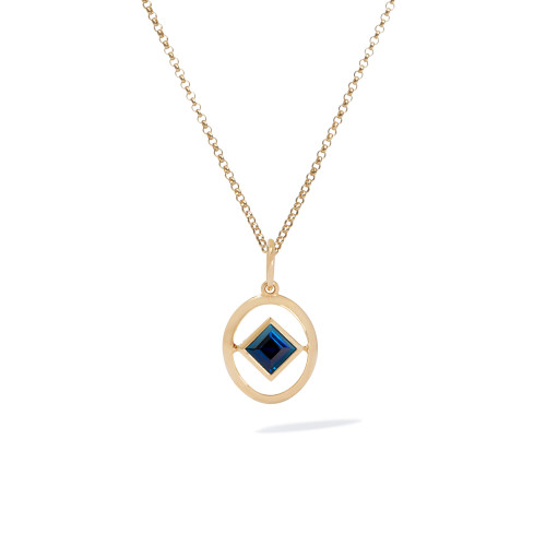 ANNOUSHKA-Sapphire birthstone necklace