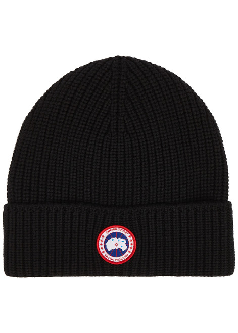 CANADA GOOSE-Logo wool beanie