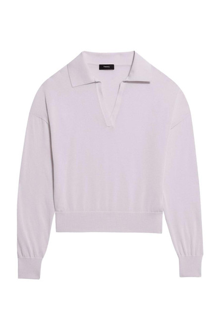 THEORY-Polo sweater in cotton blend