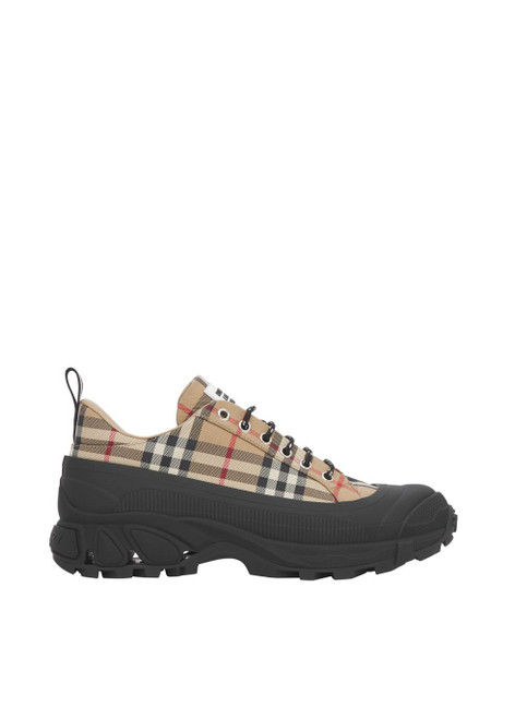 BURBERRY-Vintage check cotton arthur sneakers
