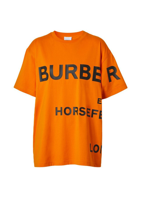 BURBERRY-Horseferry print cotton oversized t-shirt