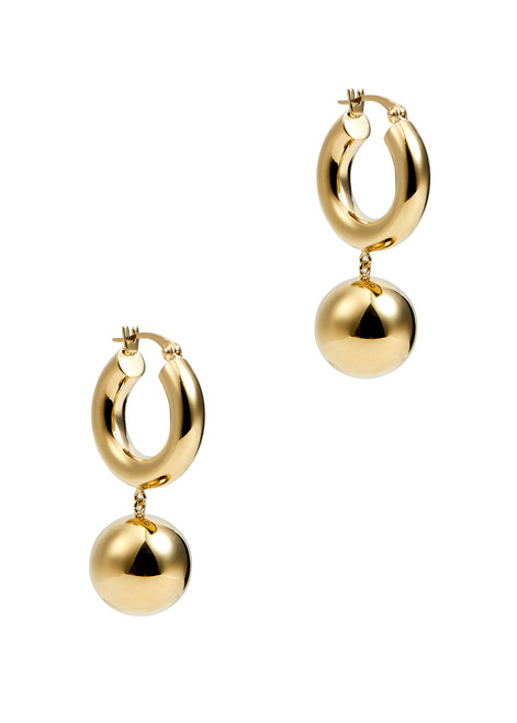 LIE STUDIO-The Marie 18kt gold-plated hoop earrings