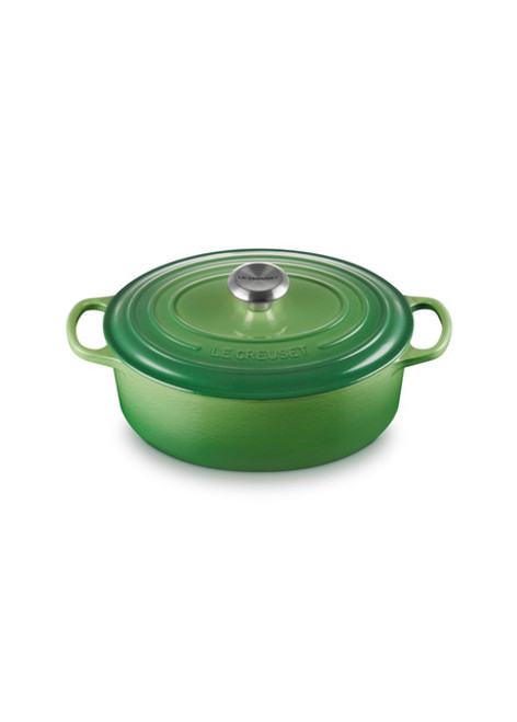 LE CREUSET-Signature cast iron oval casserole 27cm bamboo green