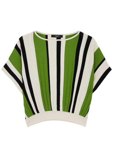 MAX MARA WEEKEND-Spiga stripe-intarsia knitted top 