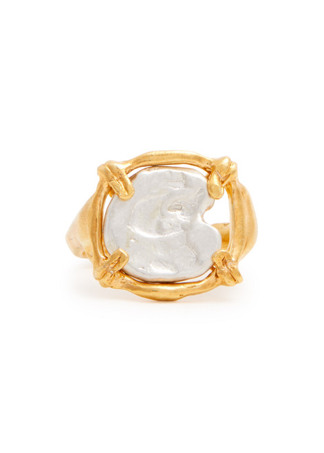 ALIGHIERI-The Gilded Frame 24kt gold-plated ring 