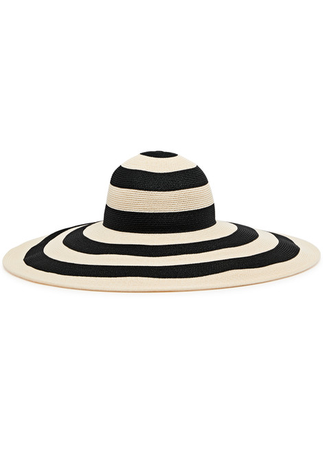 EUGENIA KIM-Sunny striped wide-brim straw hat
