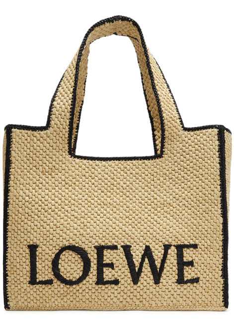 LOEWE-Large logo raffia tote 
