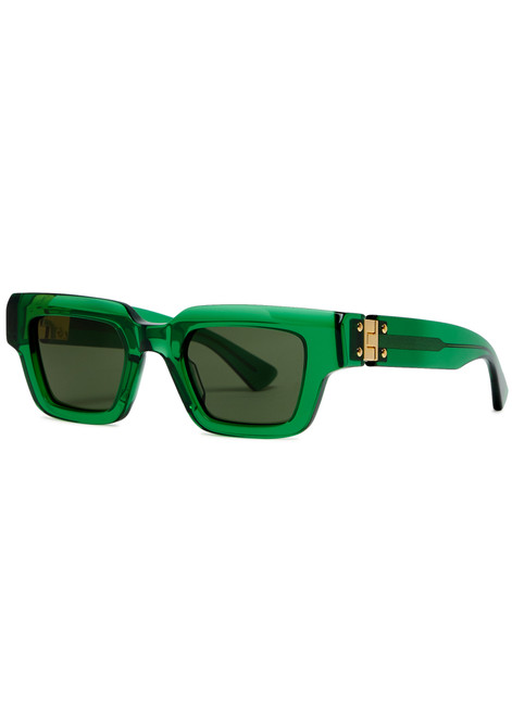 BOTTEGA VENETA-Hinge rectangle-frame sunglasses