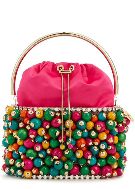 ROSANTICA-Holli Osiris bead-embellished top handle bag