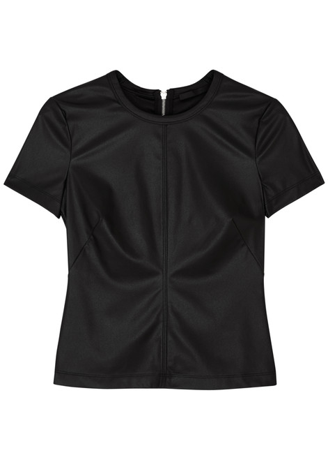 HELMUT LANG-Faux leather top