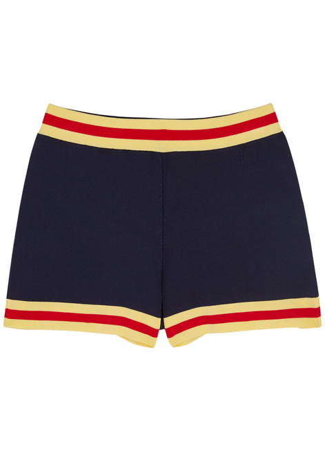 RABANNE-Striped knitted shorts