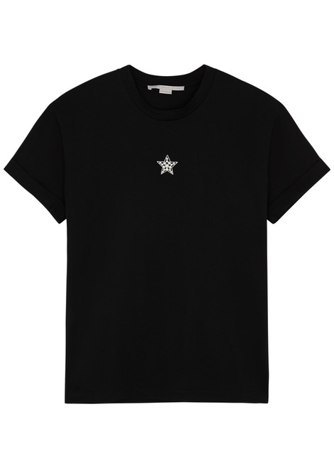 STELLA MCCARTNEY-Star-embellished cotton T-shirt 
