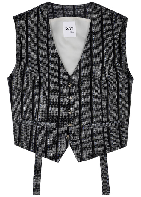 DAY BIRGER ET MIKKELSEN-Helen striped cotton-blend waistcoat 