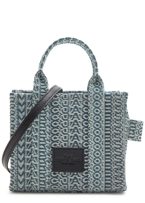 MARC JACOBS The Washed Monogram Tote micro denim tote | Harvey Nichols