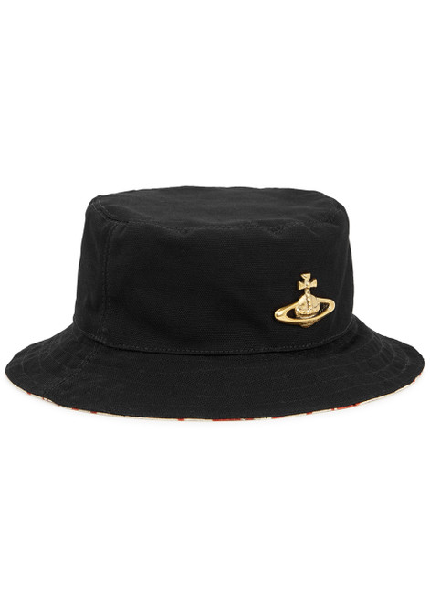 VIVIENNE WESTWOOD-Black recycled cotton bucket hat