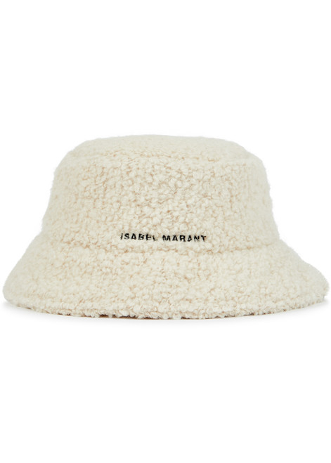 ISABEL MARANT-Denji ivory wool-blend bouclé bucket hat
