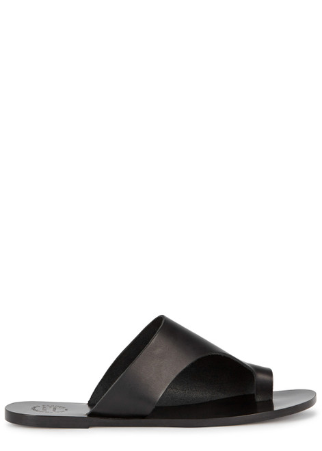 ATP ATELIER-Rosa black leather sandals
