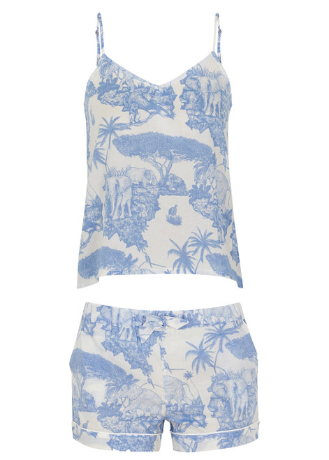 DESMOND & DEMPSEY-Loxodonta printed cotton pyjama set